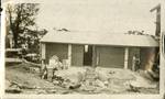 Front view of completed garages, Brisbane, 1936