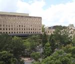 Michie Building and Goddard Building from Otto Hirschfeld Building, The University of Queensland, St Lucia, 11 Jan 2016